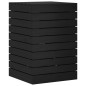 Cesto per Bucato Nero 44x44x66 cm Legno Massello Pino