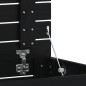 Cesto per Bucato Nero 44x44x66 cm Legno Massello Pino