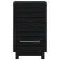 Cesto per Bucato Nero 44x44x76 cm Legno Massello Pino