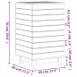 Cesto per Bucato Nero 44x44x76 cm Legno Massello Pino