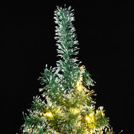 Albero di Natale Artificiale con 300 LED e Neve Floccata 180 cm