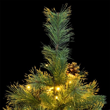 Albero Natale Incernierato con 150 LED 120 cm