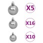 Albero Natale Incernierato con 300 LED e Palline 240 cm Albero Natale Incernierato con 300 LED e Palline 240 cm
