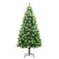 Albero Natale Incernierato con 300 LED e Palline 180 cm