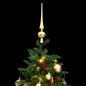 Albero Natale Incernierato con 150 LED e Palline 150 cm