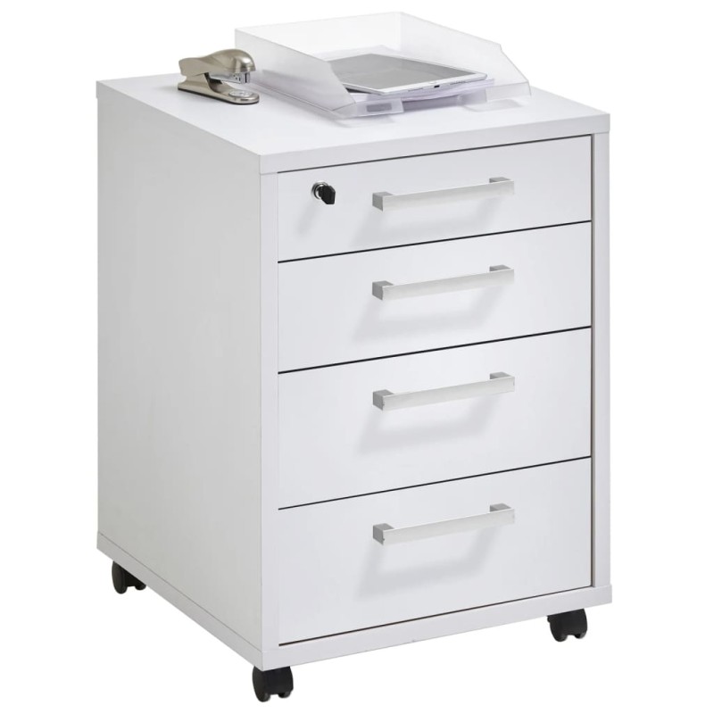 FMD Cassettiera Mobile 48x49,5x65,5 cm Bianca FMD Cassettiera Mobile 48x49,5x65,5 cm Bianca