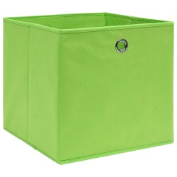 Contenitori 10 pz in Tessuto non Tessuto 28x28x28 cm Verde