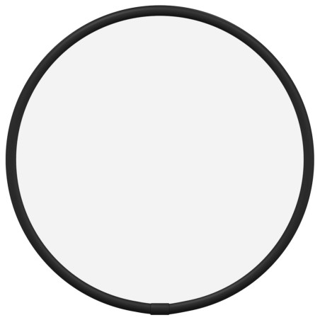 vidaXL Specchio da Parete Nero Ø 20 cm Rotondo
