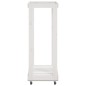 Portalegna con Ruote Bianco 76,5x40x108 cm Legno Massello Pino