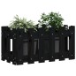 Fioriera Giardino a Recinzione Nera 60x30x30 cm Massello Pino Fioriera Giardino a Recinzione Nera 60x30x30 cm Massello Pino