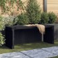 Panca Giardino Estensibile Nera 212,5x40,5x45cm Massello Pino Panca Giardino Estensibile Nera 212,5x40,5x45cm Massello Pino