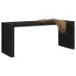 Panca Giardino Estensibile Nera 212,5x40,5x45cm Massello Pino Panca Giardino Estensibile Nera 212,5x40,5x45cm Massello Pino