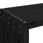 Panca Giardino Estensibile Nera 212,5x40,5x45cm Massello Pino Panca Giardino Estensibile Nera 212,5x40,5x45cm Massello Pino