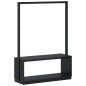 Appendiabiti Porta Scarpe Nero 113x40x157,5 cm Massello Pino Appendiabiti Porta Scarpe Nero 113x40x157,5 cm Massello Pino