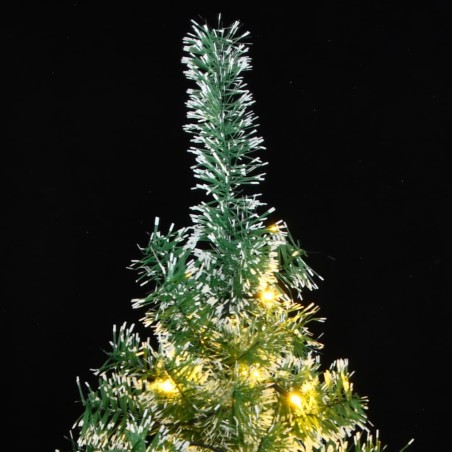 Albero di Natale Artificiale con 300 LED e Neve Floccata 210 cm
