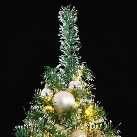 vidaXL Albero di Natale Artificiale con 300 LED Palline e Neve 180 cm