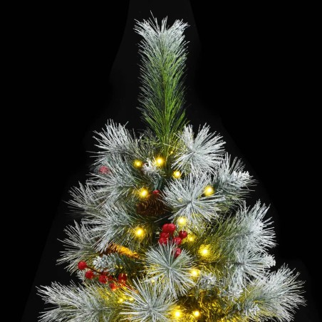 Albero di Natale Artificiale Incernierato con 300 LED 180 cm