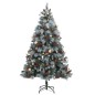 Albero Natale Incernierato con 300 LED e Palline 180 cm