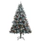 Albero Natale Incernierato con 300 LED e Palline 180 cm