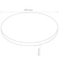 Piano Tavolo Rotondo in MDF 400x18 mm Piano Tavolo Rotondo in MDF 400x18 mm