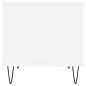 Tavolino da Salotto Bianco 60x44,5x45 cm in Legno Multistrato