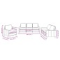 Set di Divani 3 pz con Cuscini Tortora in Tessuto Set di Divani 3 pz con Cuscini Tortora in Tessuto