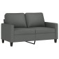 Set di Divani 4 pz con Cuscini Grigio Scuro in Tessuto Set di Divani 4 pz con Cuscini Grigio Scuro in Tessuto
