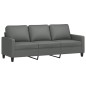 Set di Divani 4 pz con Cuscini Grigio Scuro in Tessuto Set di Divani 4 pz con Cuscini Grigio Scuro in Tessuto