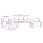 Set di Divani 4 pz con Cuscini Grigio Scuro in Tessuto Set di Divani 4 pz con Cuscini Grigio Scuro in Tessuto