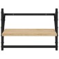 Mensole a Parete con Aste 2pz Rovere Sonoma 40x25x30 cm