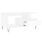 Tavolino da Salotto Bianco Lucido 90x49x45 cm Legno Multistrato
