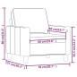 Poltrona Marrone 60 cm in Tessuto