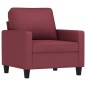 Set di Divani 3 pz con Cuscini Rosso Vino in Tessuto Set di Divani 3 pz con Cuscini Rosso Vino in Tessuto