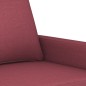 Set di Divani 3 pz con Cuscini Rosso Vino in Tessuto Set di Divani 3 pz con Cuscini Rosso Vino in Tessuto