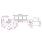 Set di Divani 4 pz con Cuscini Tortora in Tessuto Set di Divani 4 pz con Cuscini Tortora in Tessuto