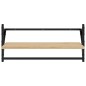Mensole a Parete con Aste 2pz Rovere Sonoma 65x25x30 cm