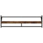 Mensole a Parete con Aste 2pz Rovere Fumo 100x25x30 cm