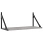 Mensole Parete 2pz Grigio Sonoma 60x25x25,5cm Legno Multistrato