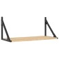 Mensole Parete 2pz Rovere Sonoma 60x25x25,5cm Legno Multistrato