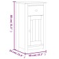 Set Mobili da Bagno 4 pz BERG Bianco in Legno Massello di Pino Set Mobili da Bagno 4 pz BERG Bianco in Legno Massello di Pino