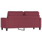 Divano a 2 Posti Rosso Vino 140 cm in Tessuto Divano a 2 Posti Rosso Vino 140 cm in Tessuto