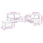Set di Divani 3 pz con Cuscini Tortora in Tessuto Set di Divani 3 pz con Cuscini Tortora in Tessuto