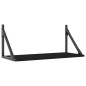 vidaXL Mensole da Parete 2pz Nere 60x25x25,5 cm Legno Multistrato
