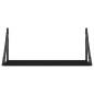 vidaXL Mensole da Parete 2pz Nere 60x25x25,5 cm Legno Multistrato