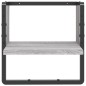 vidaXL Mensola a Parete con Asta Grigio Sonoma 30x25x30 cm