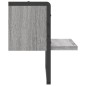 vidaXL Mensola a Parete con Asta Grigio Sonoma 30x25x30 cm