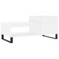 Tavolino da Salotto Bianco 100x50x45 cm in Legno Multistrato