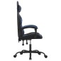 Sedia da Gaming Girevole Nero e Blu in Similpelle Sedia da Gaming Girevole Nero e Blu in Similpelle
