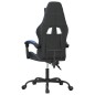 Sedia da Gaming Girevole Nero e Blu in Similpelle Sedia da Gaming Girevole Nero e Blu in Similpelle