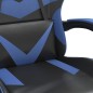 Sedia da Gaming Girevole Nero e Blu in Similpelle Sedia da Gaming Girevole Nero e Blu in Similpelle